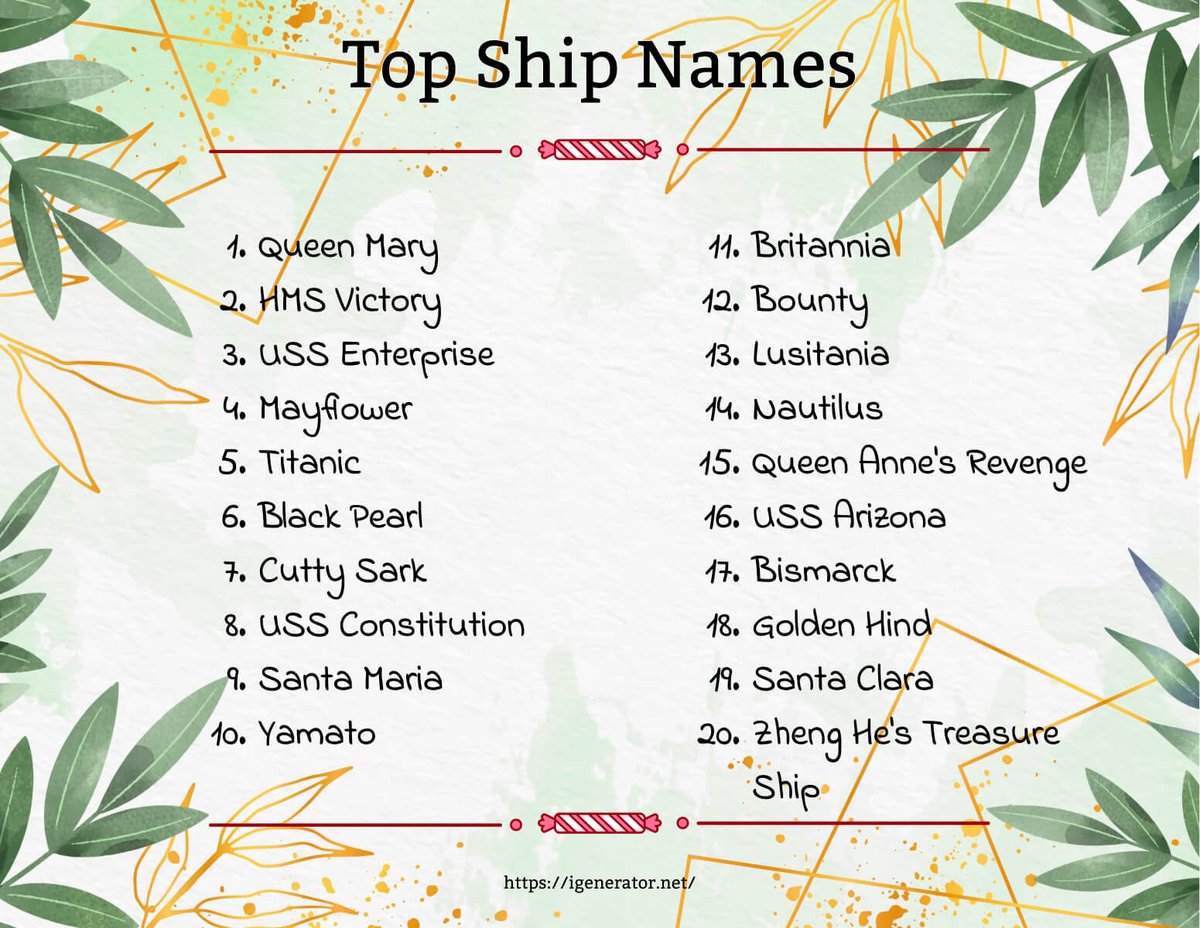 Ship Names Generator Explores History and Naming Traditions